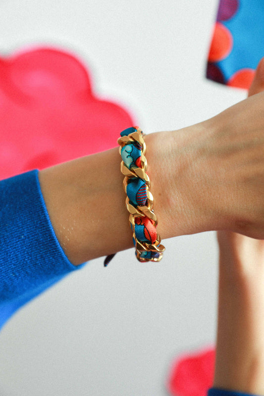 Bracelet Décembre et ruban Le Cirque des Rêves, coloré