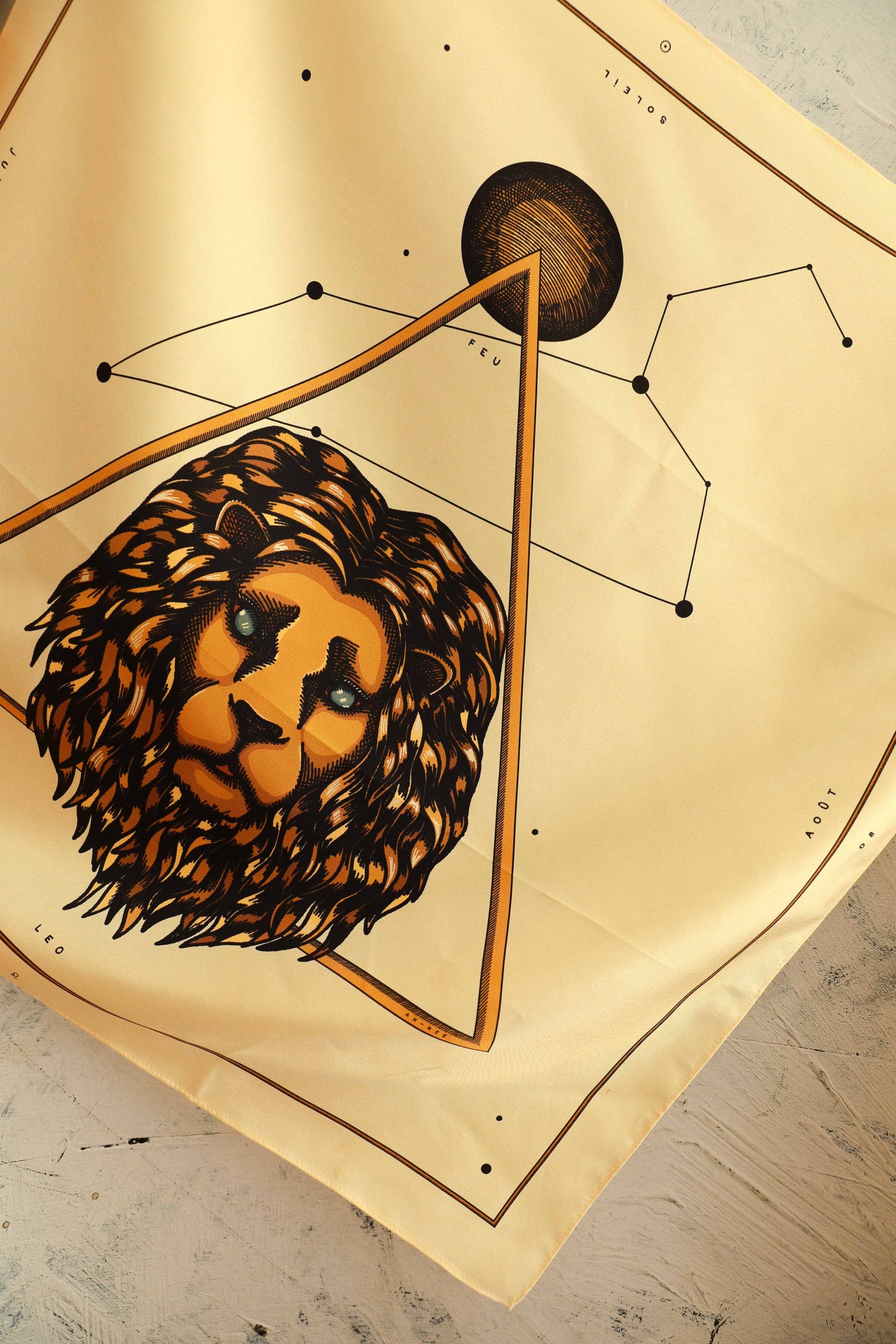 Bandana en soie 55cm - Signe Astro, Crème