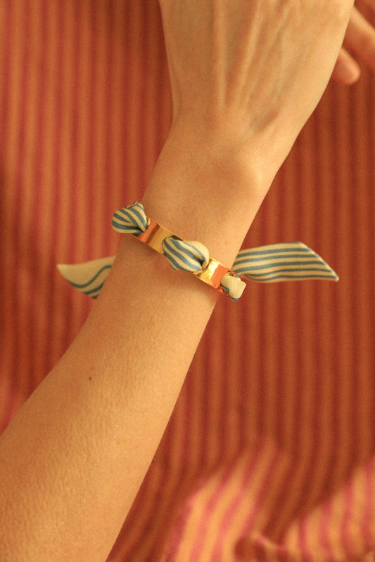 Bracelet Septembre et son ruban Marinière neutre