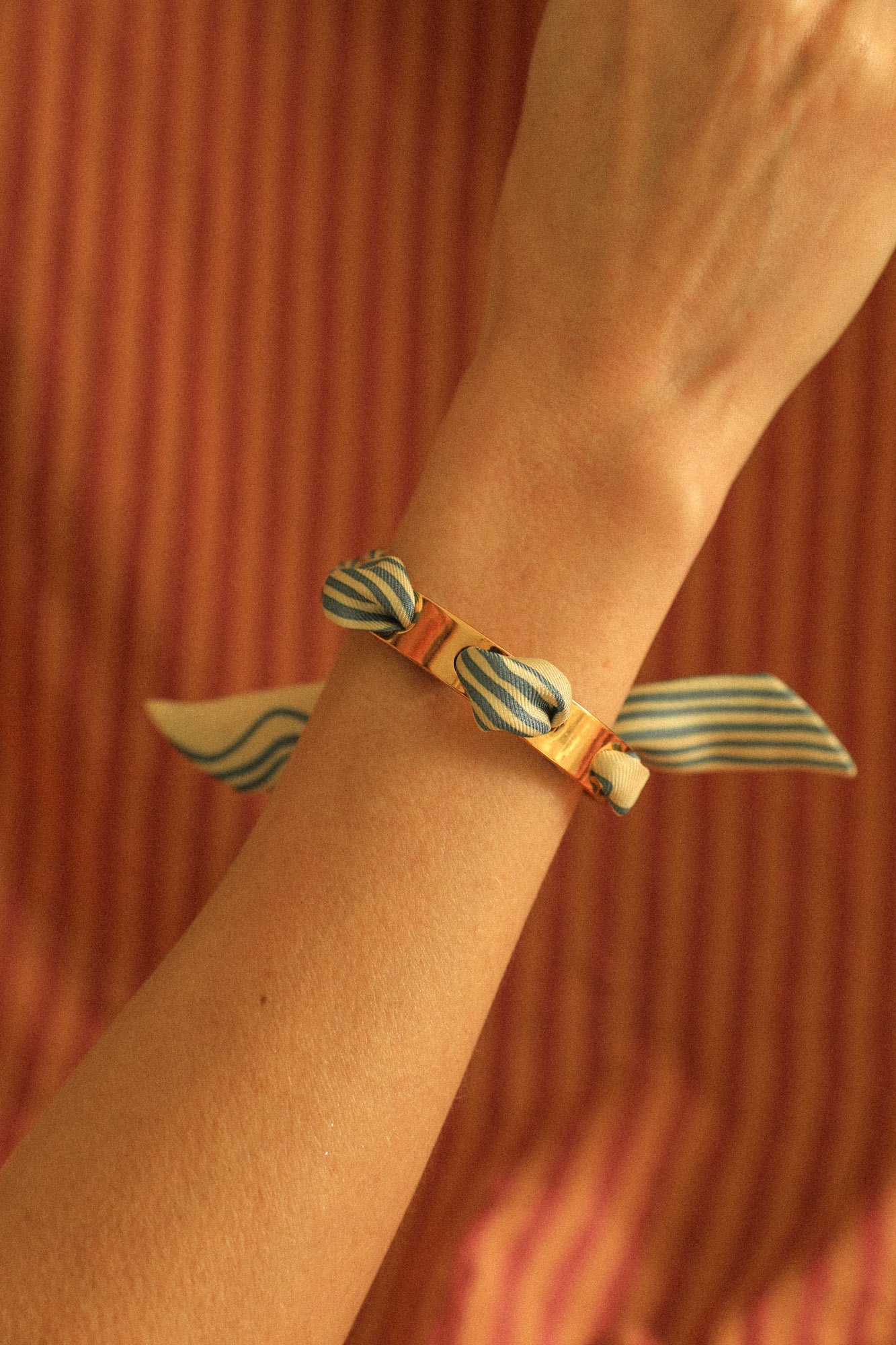 Bracelet Septembre et son ruban Marinière neutre
