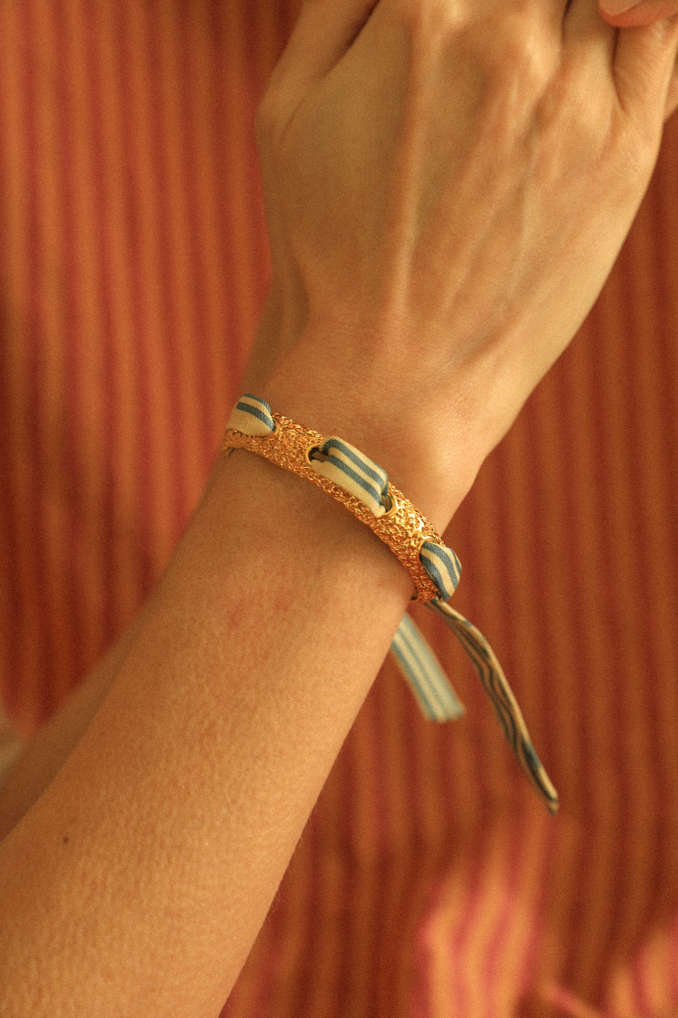 Bracelet Queen et ruban Marinière neutre