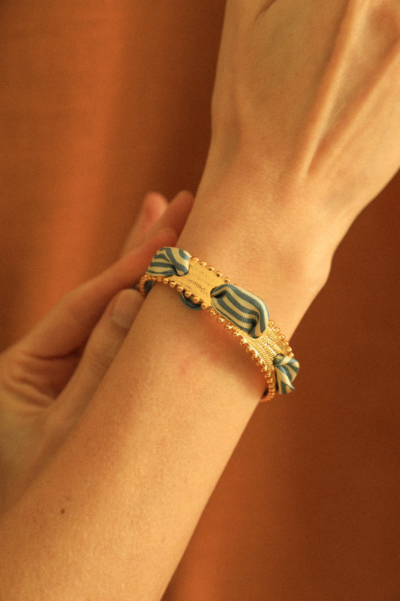 Bracelet Diva et ruban Marinière neutre