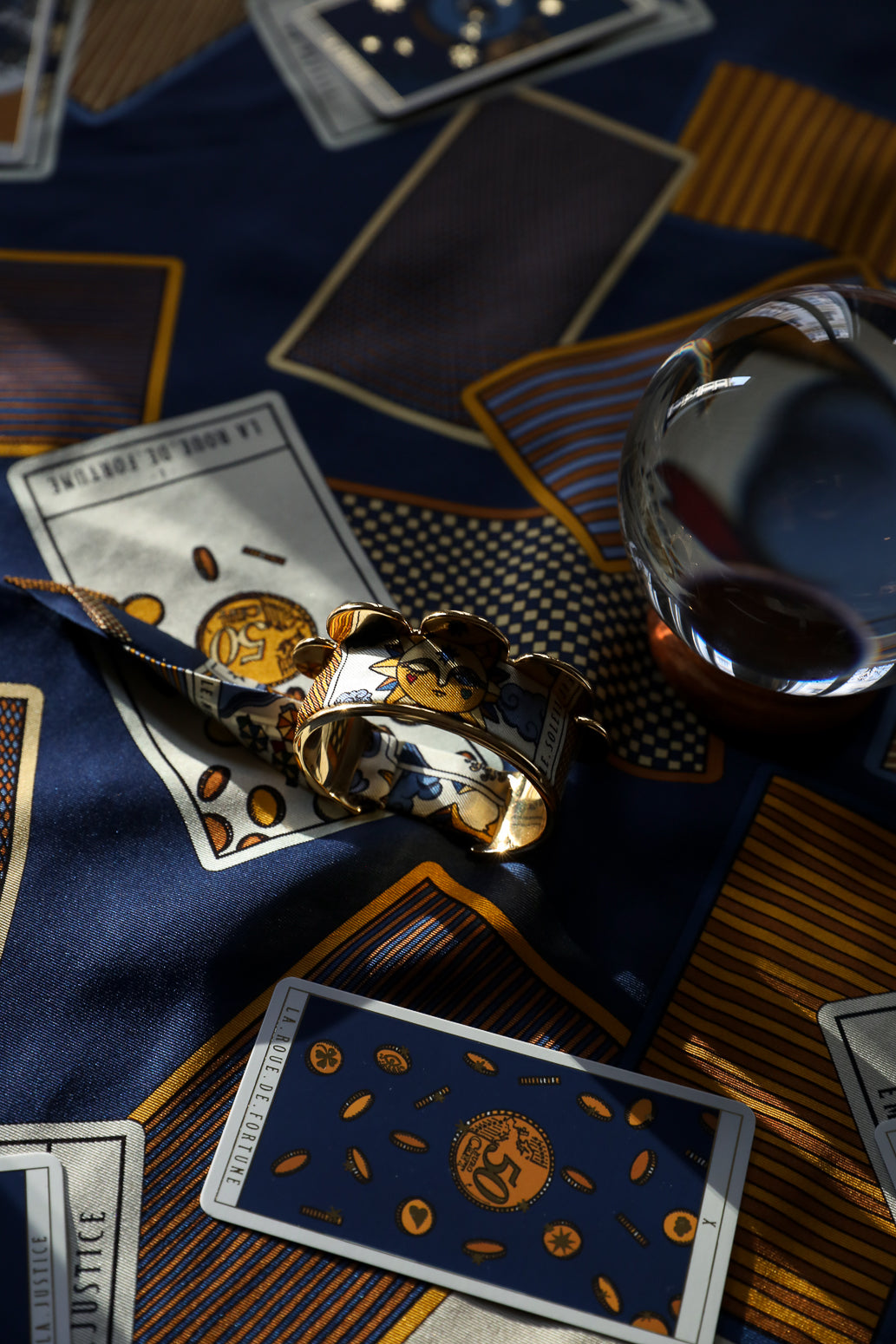 Manchette Fanion et ruban Tarot, marine