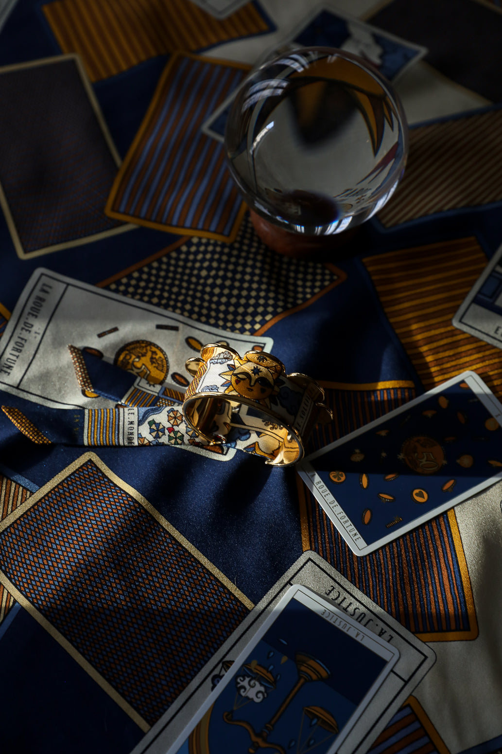 Manchette Fanion et ruban Tarot, marine