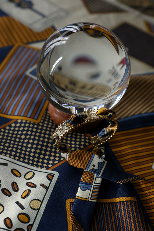 Bracelet Diva et ruban Tarot, marine