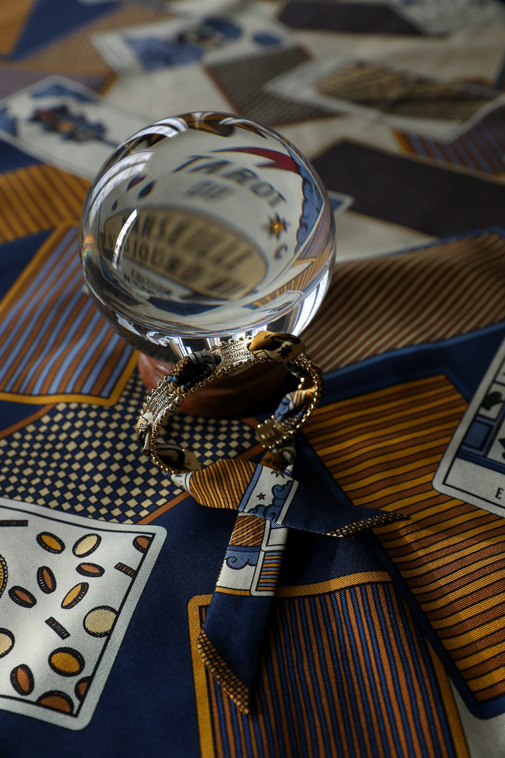 Bracelet Diva et ruban Tarot, marine