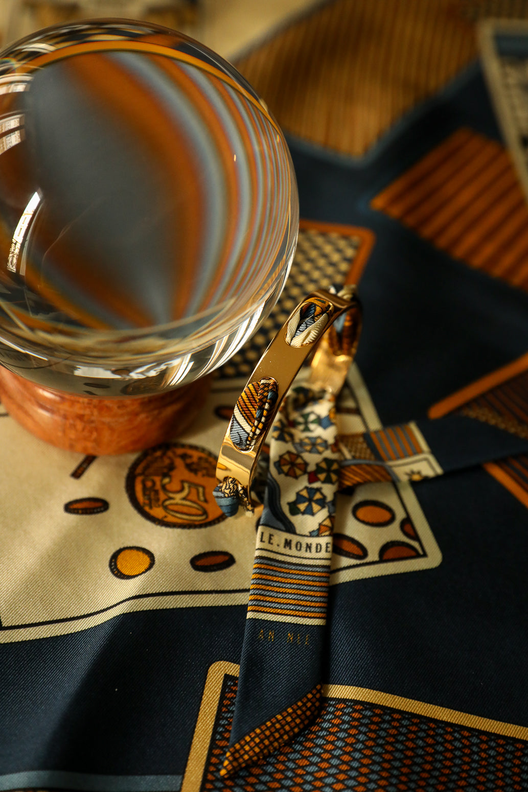 September Bracelet and Tarot Ribbon, Navy