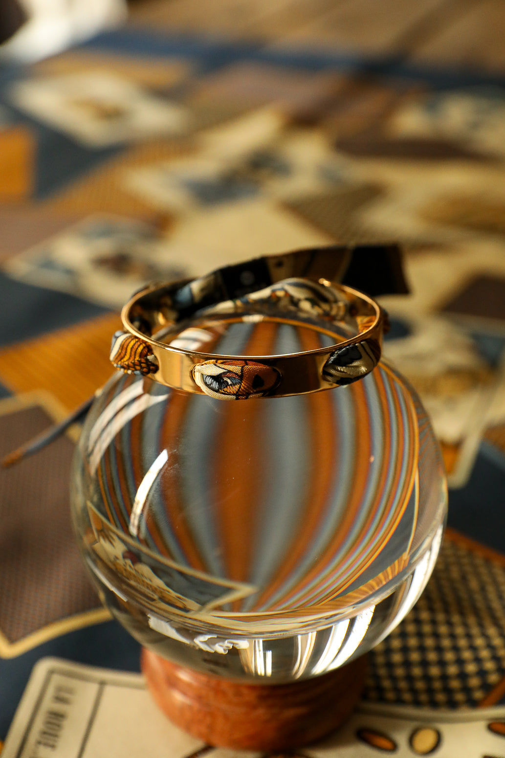 September Bracelet and Tarot Ribbon, Navy