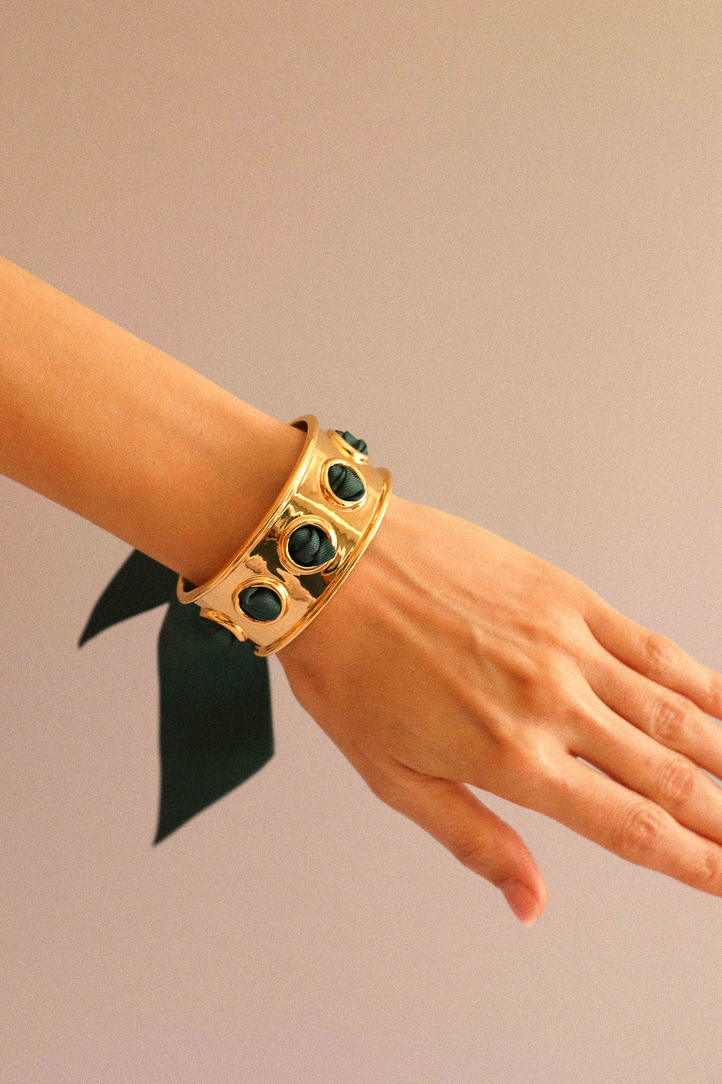 November cuff and Leopard ribbon, blue/yellow