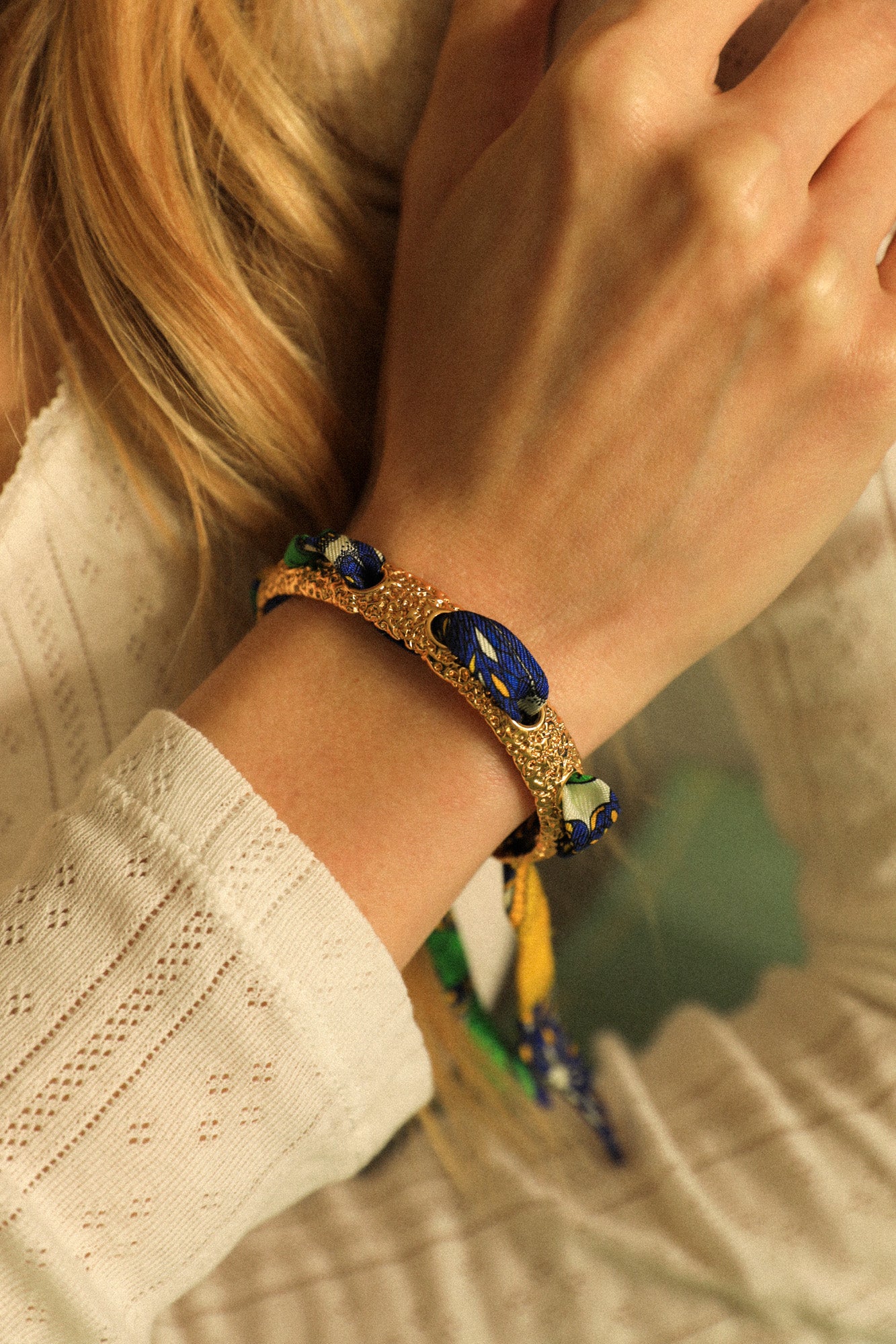 Bracelet Queen et ruban Cocktail bleu