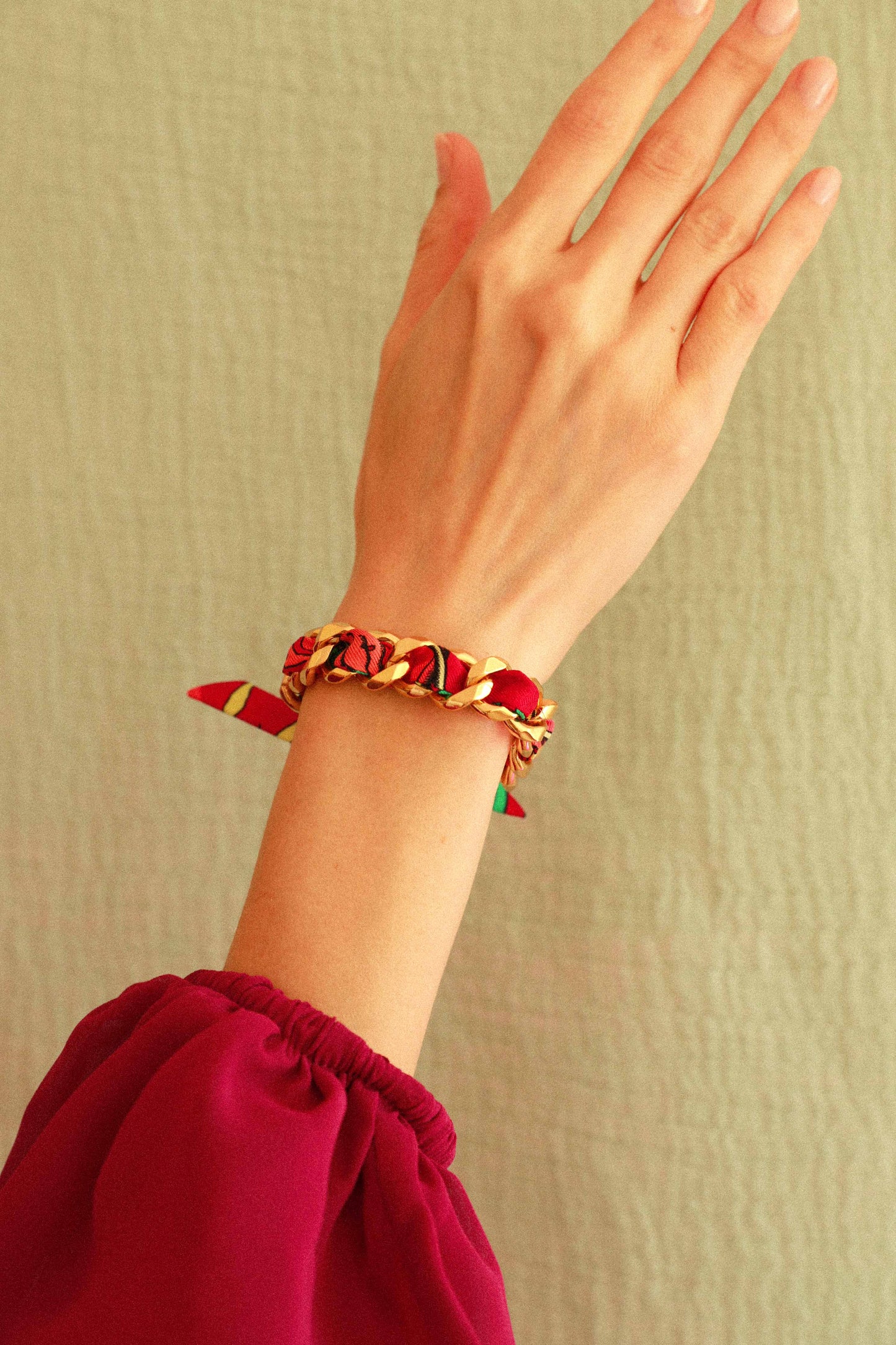 Bracelet Décembre et ruban Tigres & cerceaux, coloré