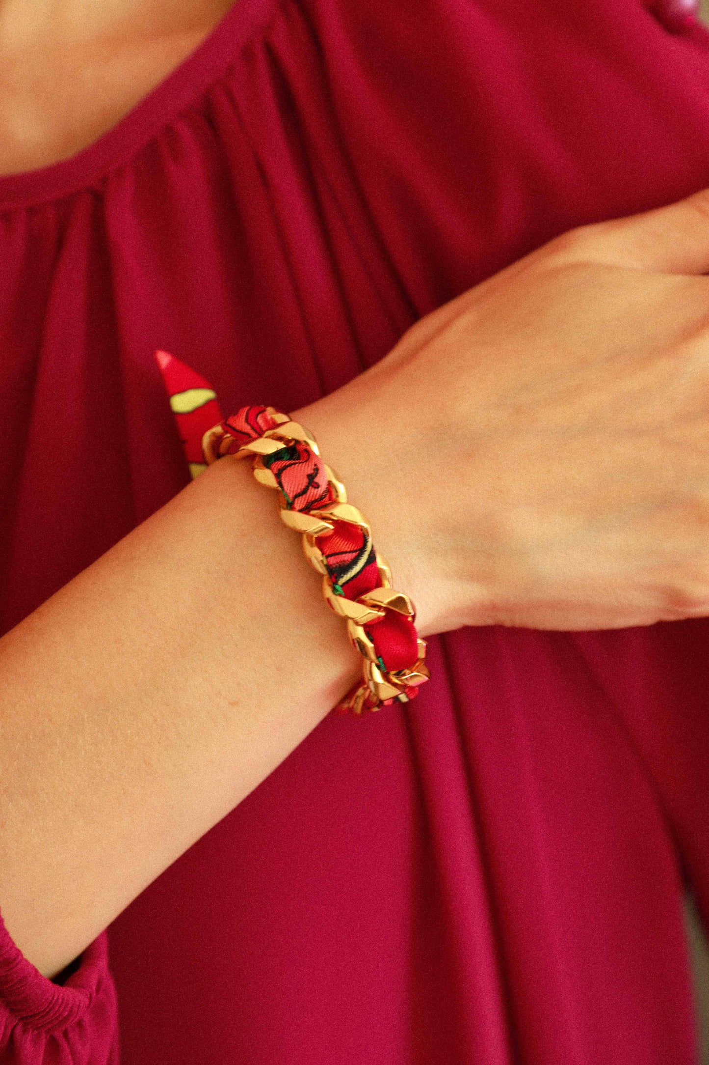 Bracelet Décembre et ruban Tigres & cerceaux, coloré