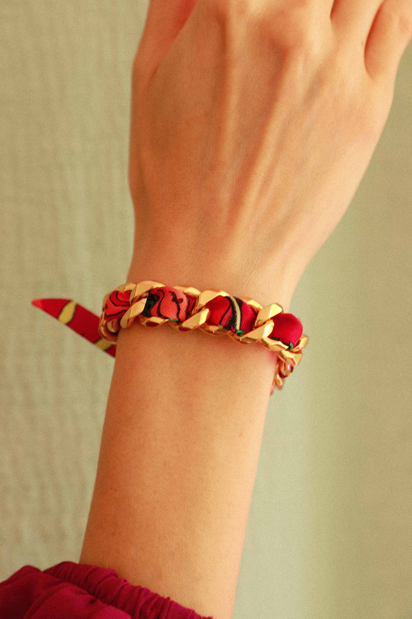 Bracelet Décembre et ruban Tigres & cerceaux, coloré