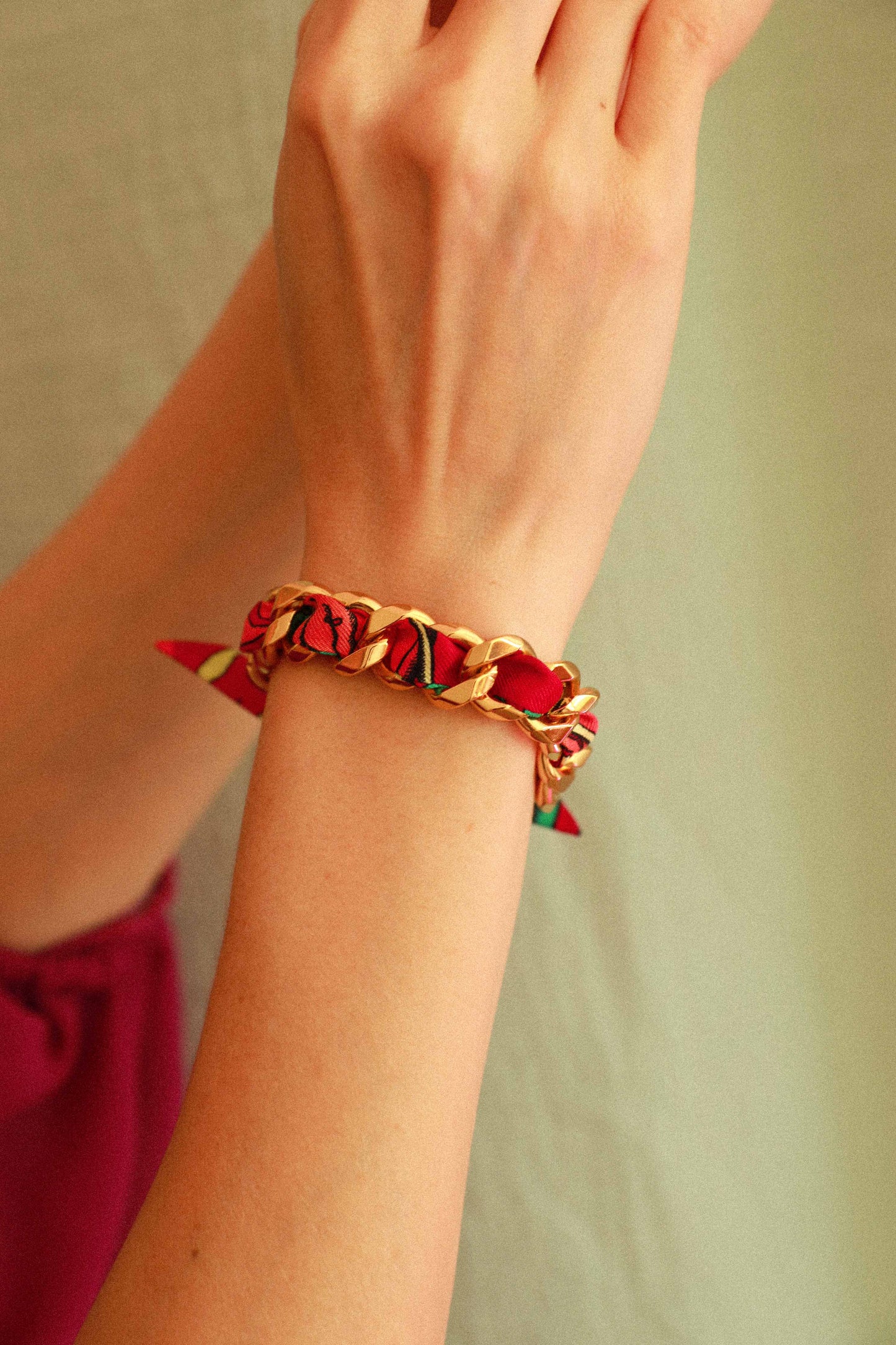 Bracelet Décembre et ruban Tigres & cerceaux, coloré