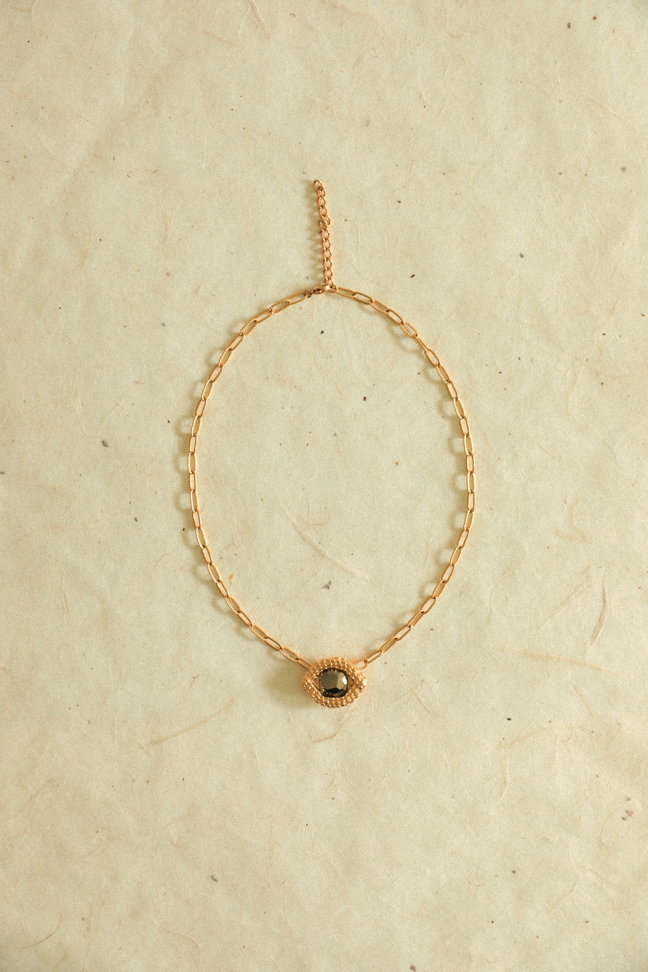 Collier Oeil de Caïman en pyrite