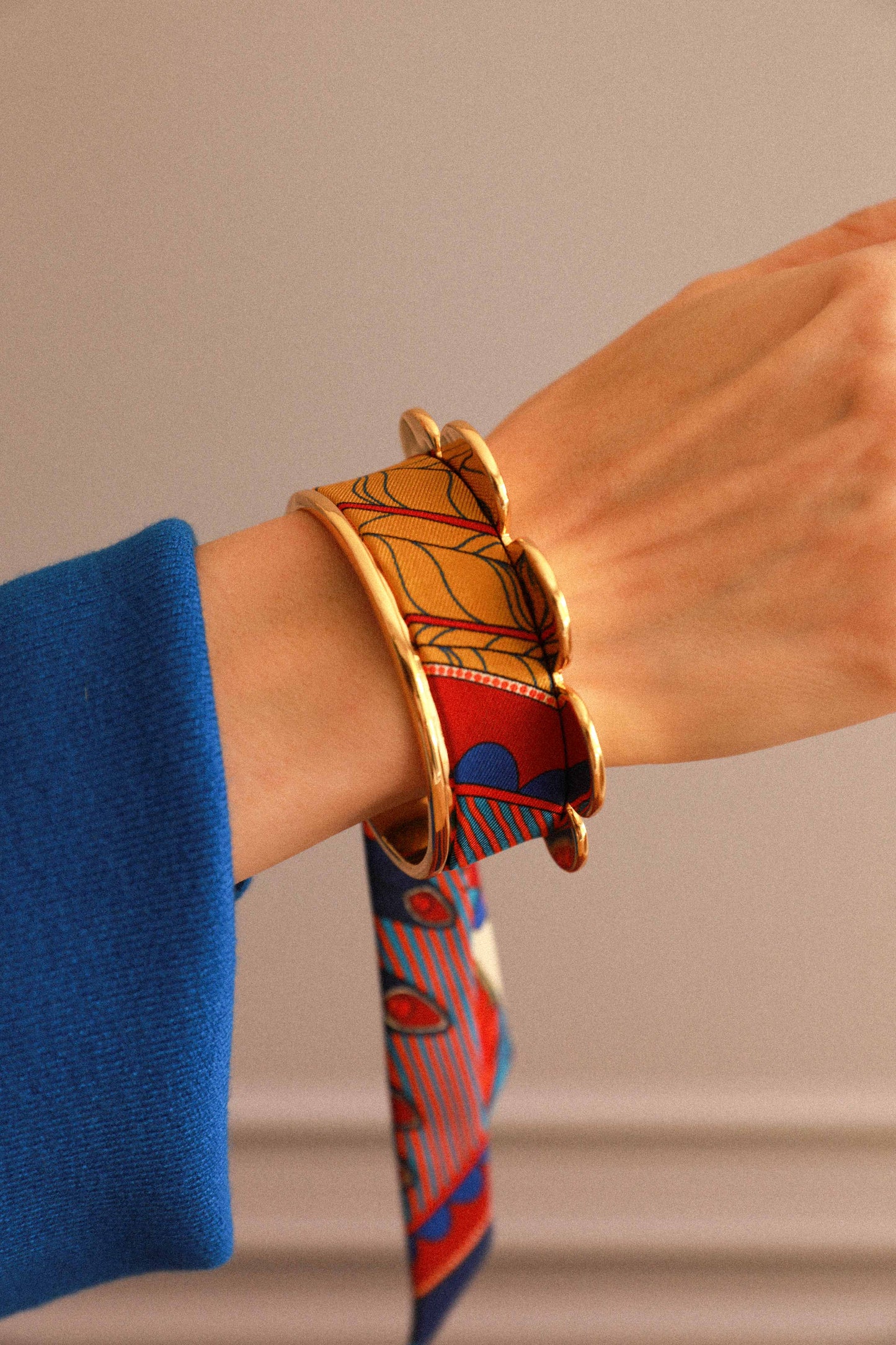 Pennant cuff and Carousel ribbon, colorful