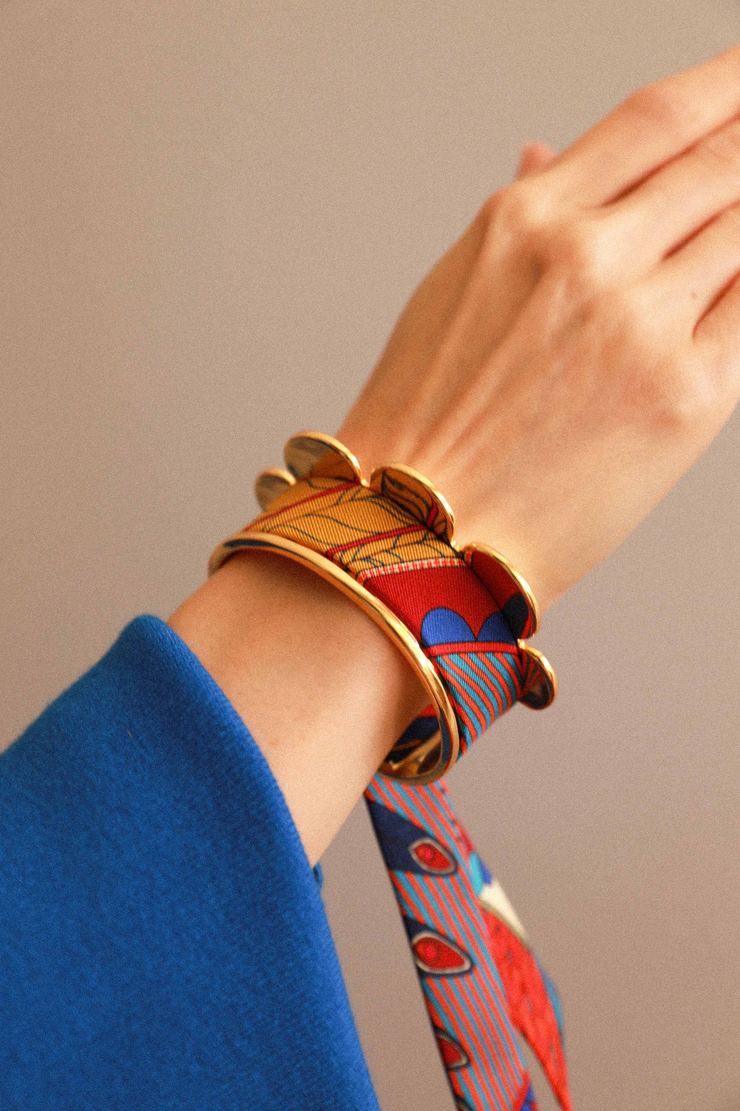 Pennant cuff and Carousel ribbon, colorful