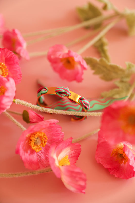 Bracelet Septembre et son ruban Marinière coloré