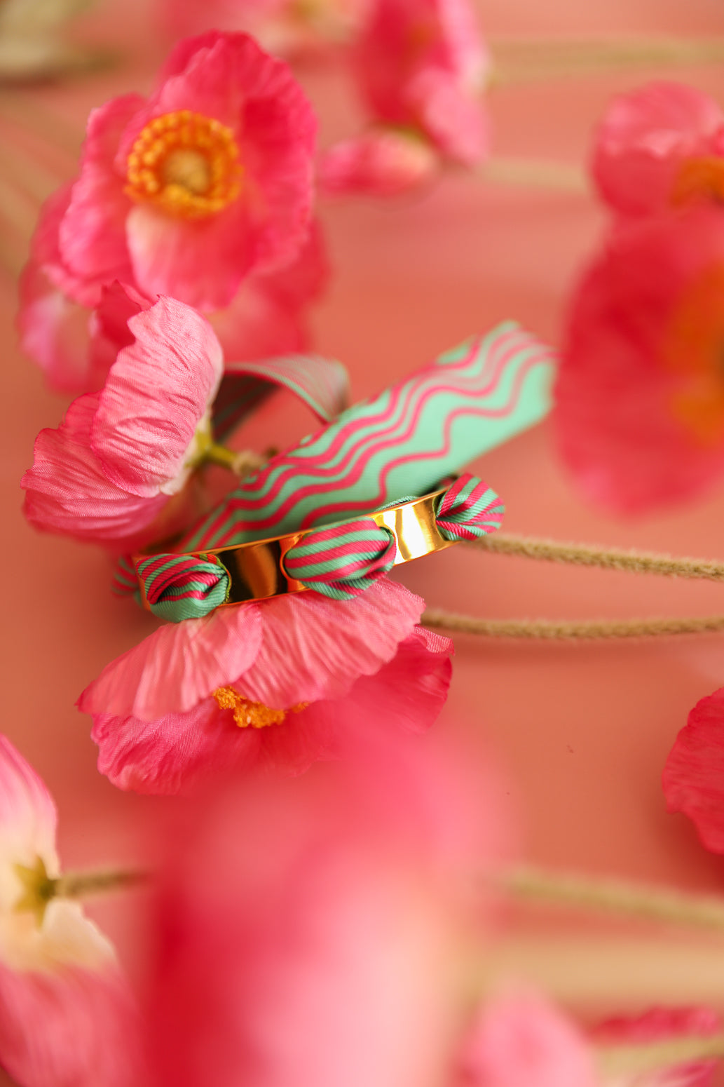 Bracelet Septembre et son ruban Marinière coloré