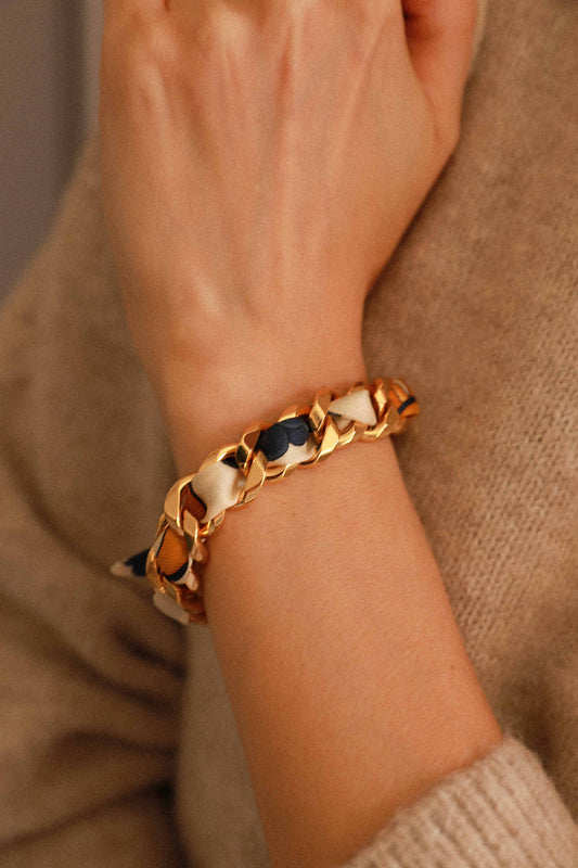 Bracelet Décembre et ruban Le Cirque des Rêves, neutre