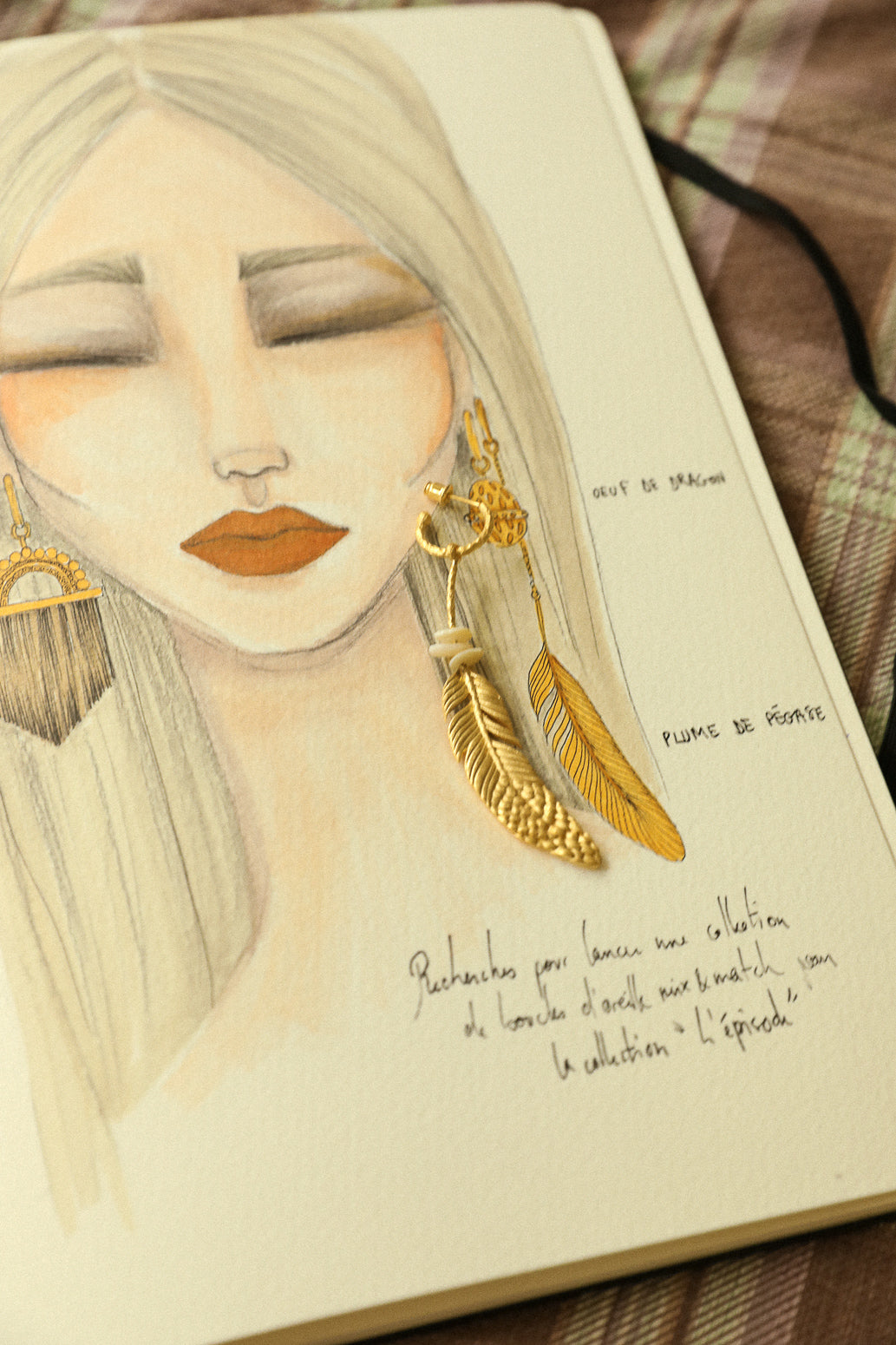 Flying Fish Feather Earrings