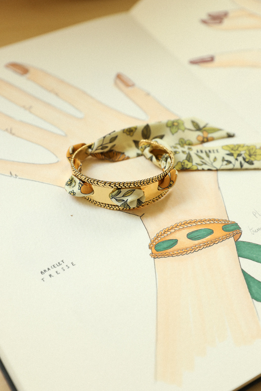 Aquarius Braid and Ribbon Bracelet