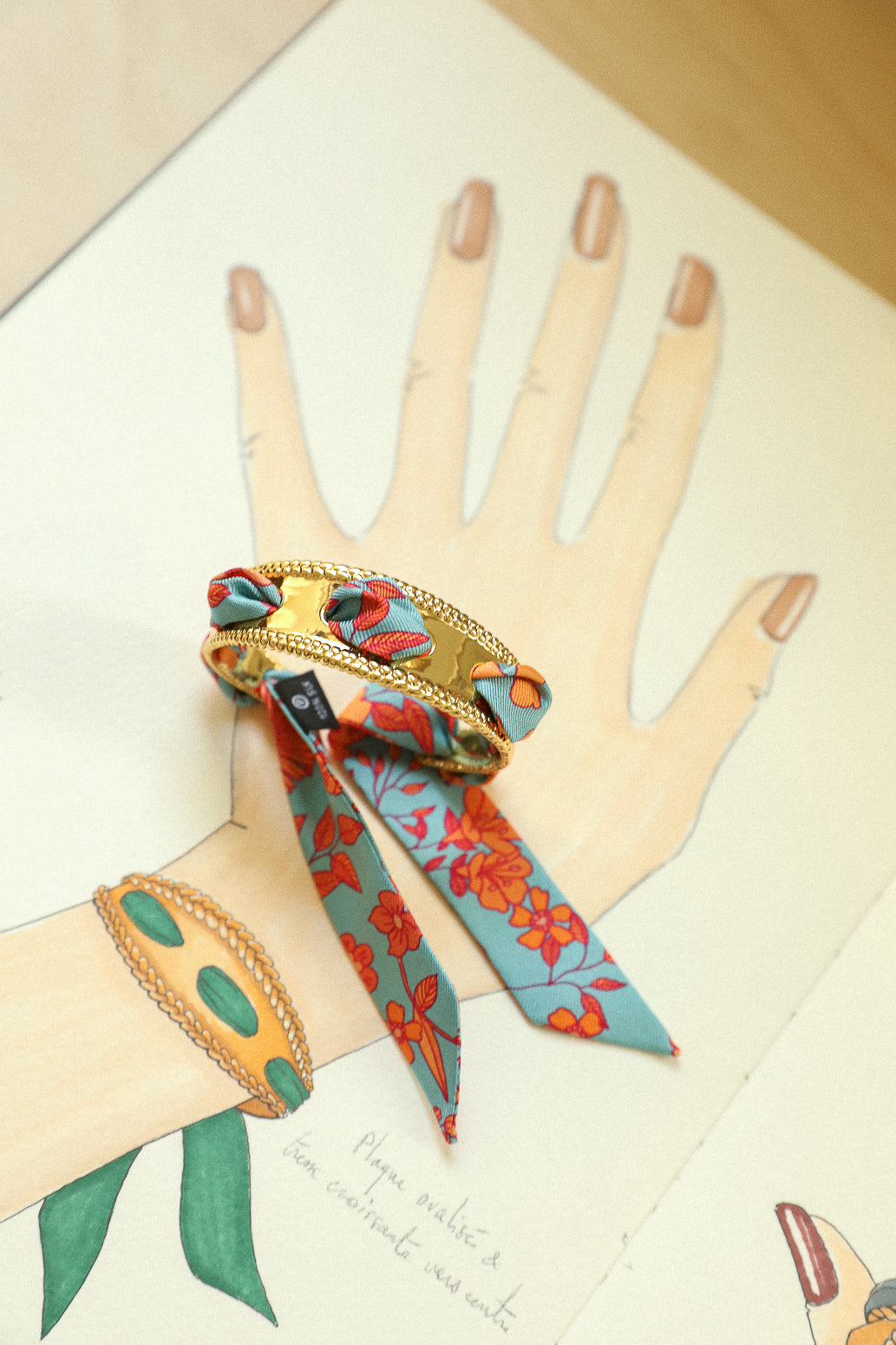 Aquarius Braid and Ribbon Bracelet