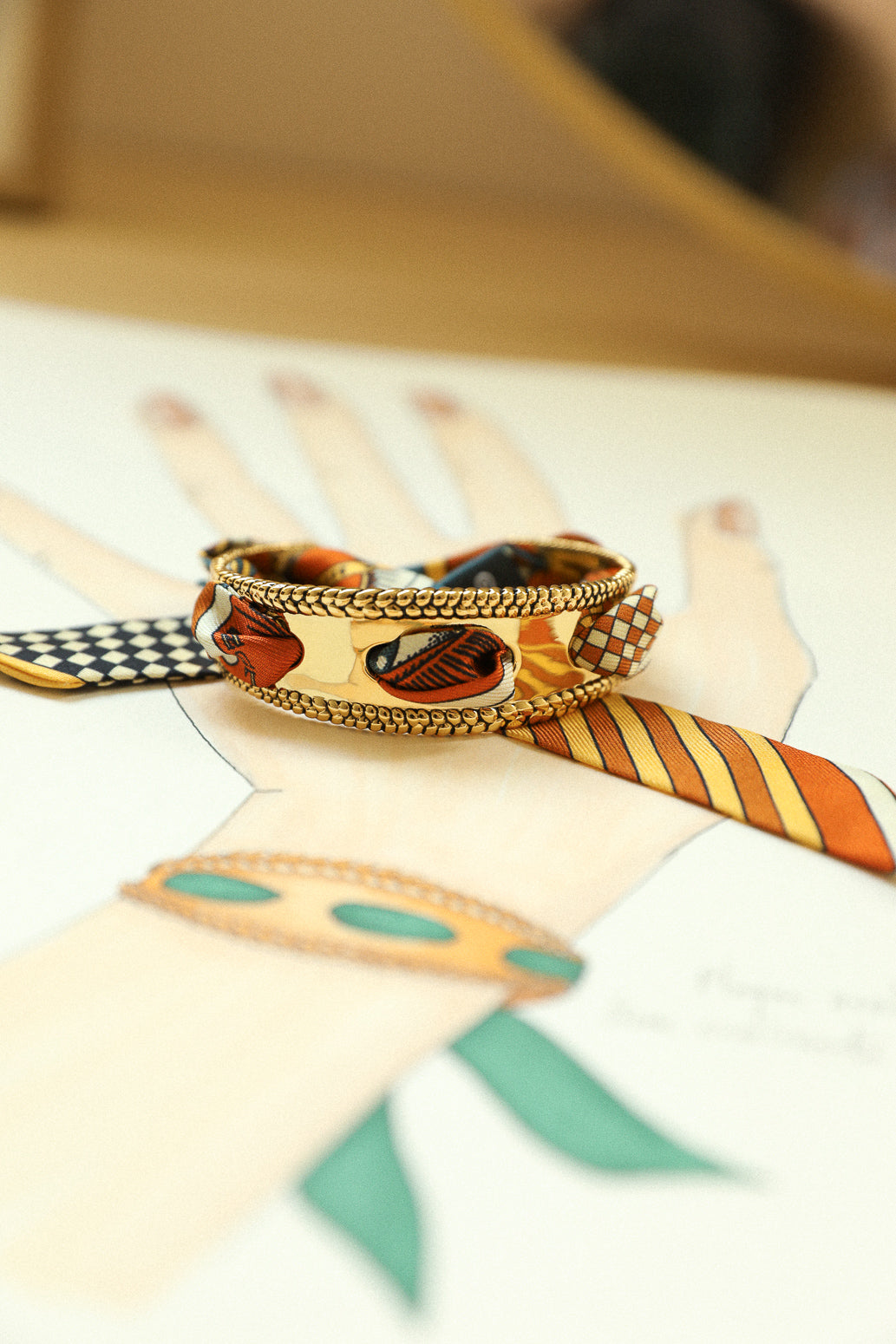 Aquarius Braid and Ribbon Bracelet