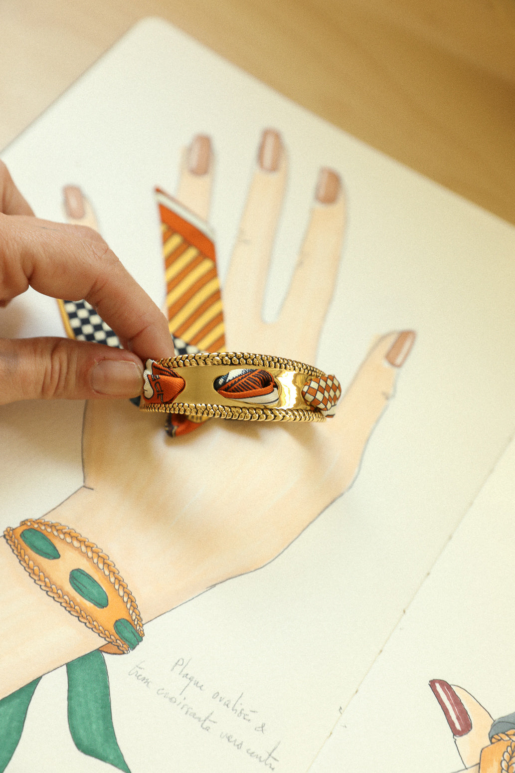 Aquarius Braid and Ribbon Bracelet