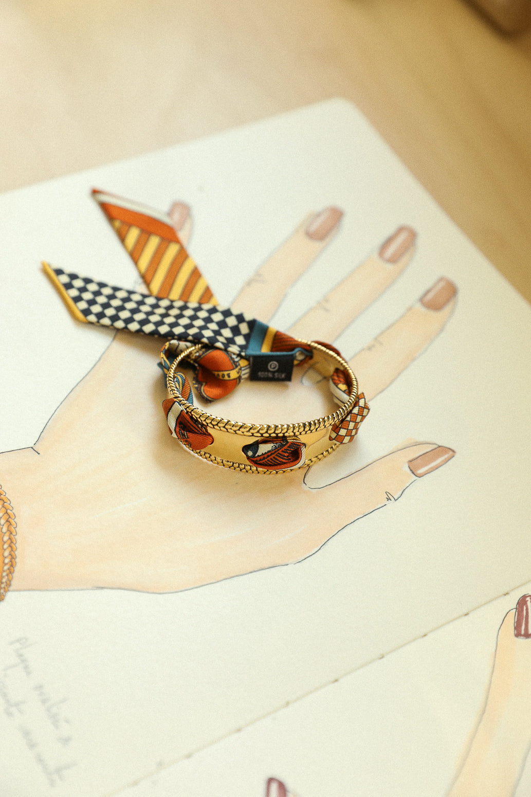 Aquarius Braid and Ribbon Bracelet