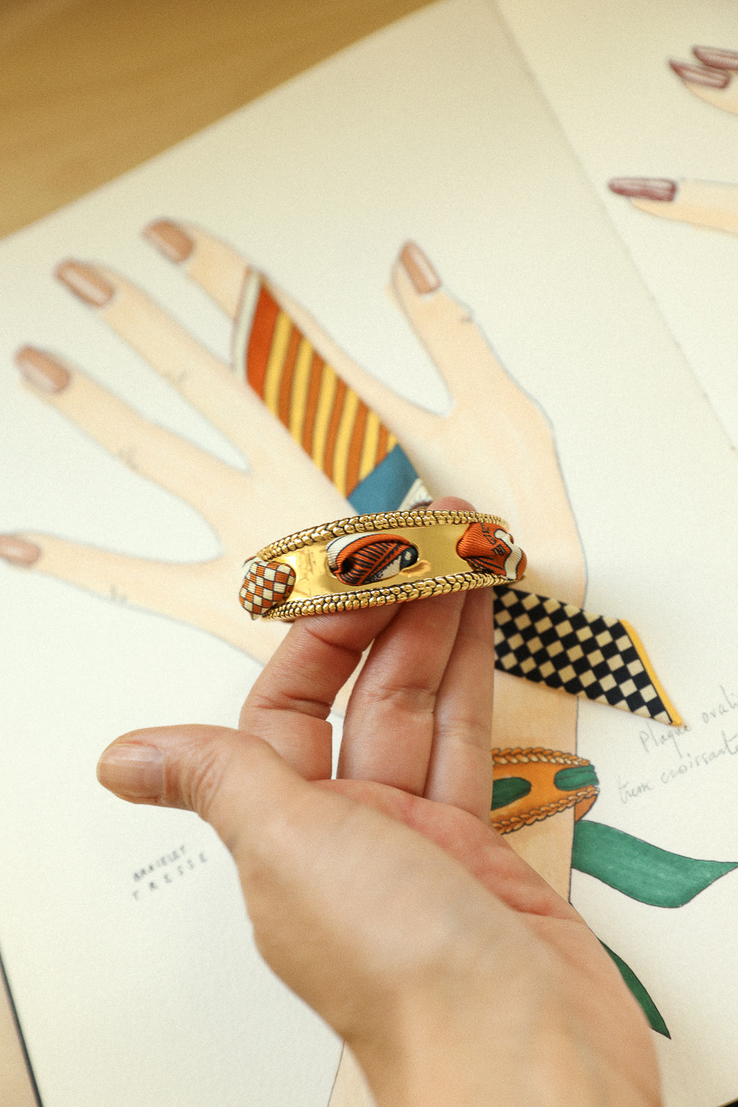 Aquarius Braid and Ribbon Bracelet