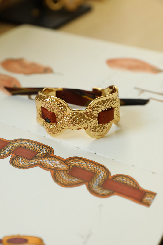 Serpentarius Cuff and Astral Map Ribbon, Neutral