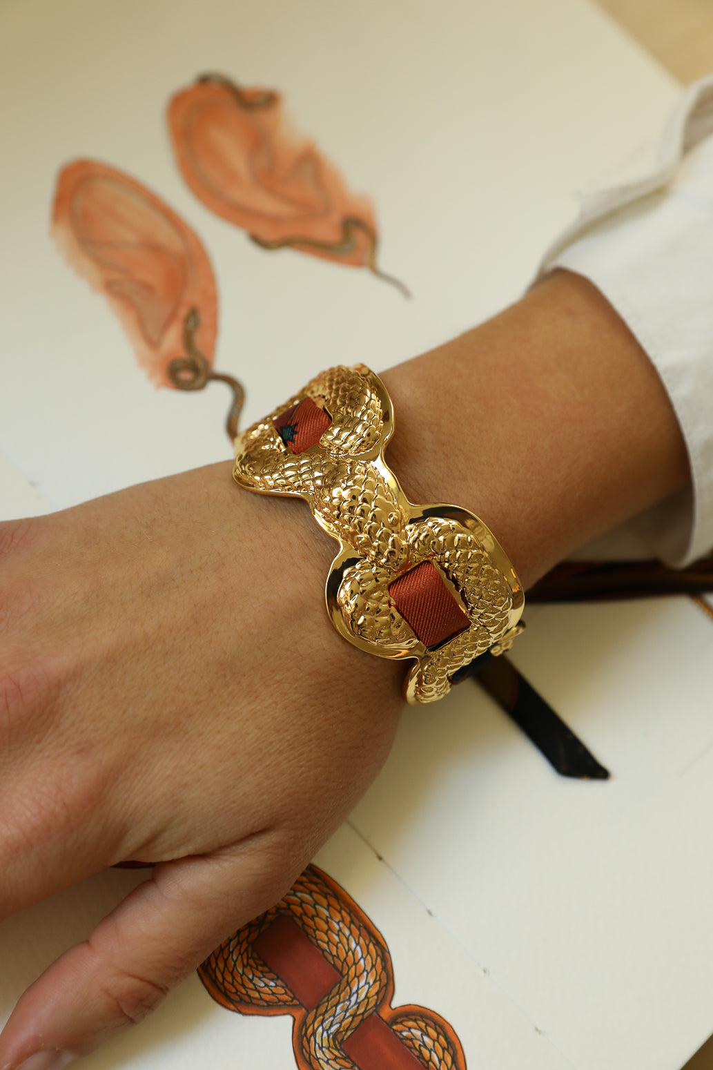 Serpentarius Cuff and Astral Map Ribbon, Neutral