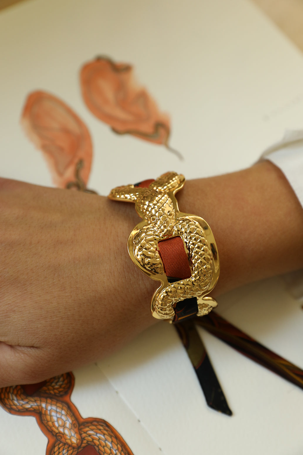 Serpentarius Cuff and Astral Map Ribbon, Neutral