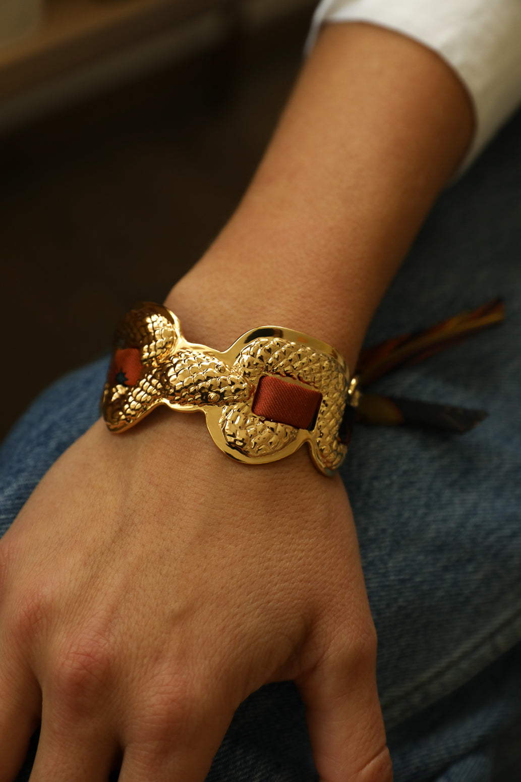 Serpentarius Cuff and Astral Map Ribbon, Neutral