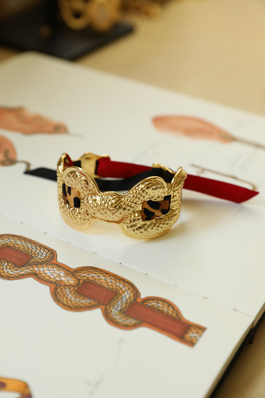 Serpentarius Cuff and Astral Map Ribbon, Neutral