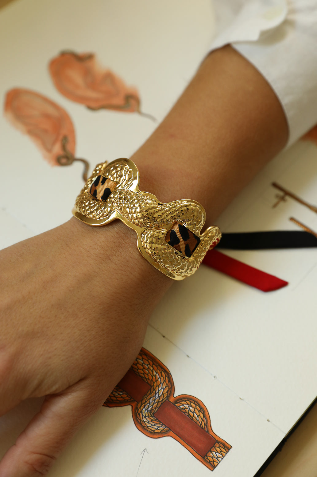 Serpentarius Cuff and Astral Map Ribbon, Neutral