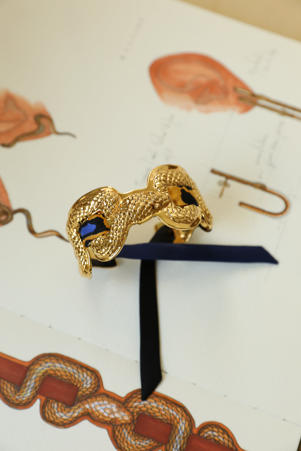 Serpentarius Cuff and Astral Map Ribbon, Neutral