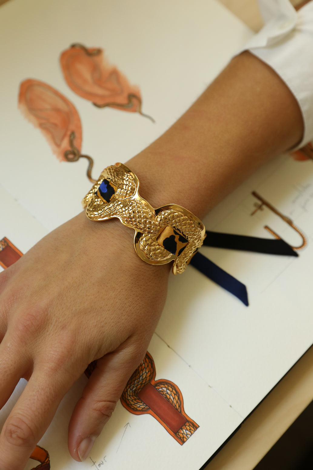 Serpentarius Cuff and Astral Map Ribbon, Neutral