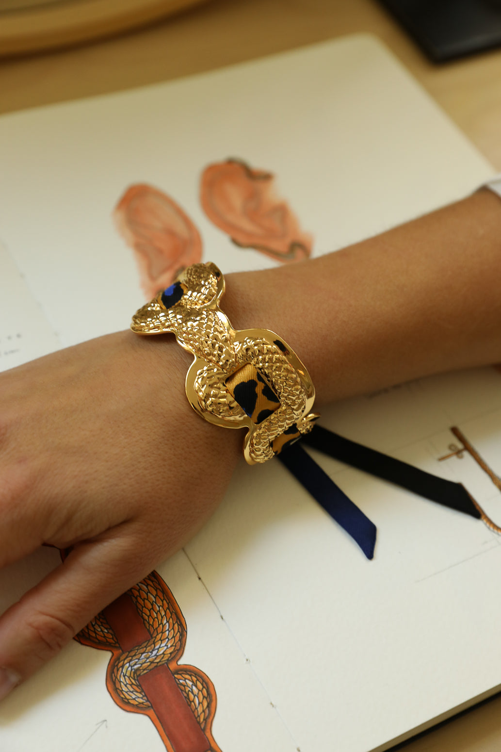 Serpentarius Cuff and Astral Map Ribbon, Neutral