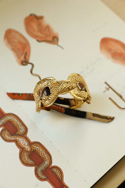 Serpentarius Cuff and Astral Map Ribbon, Neutral