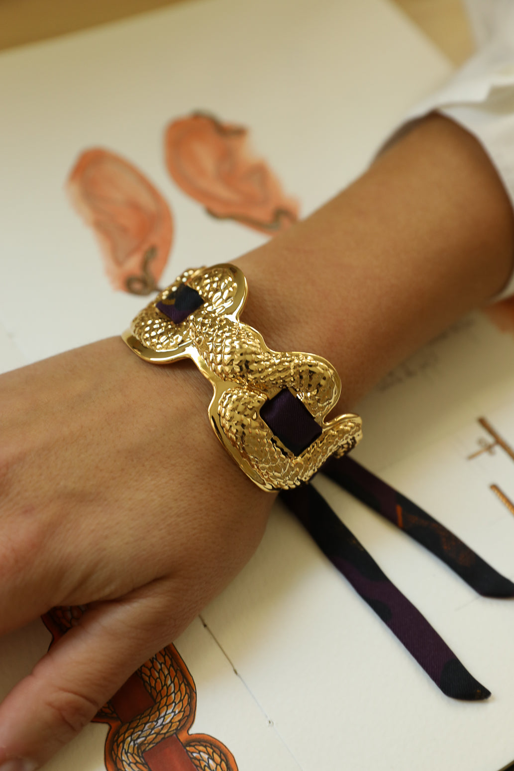 Serpentarius Cuff and Astral Map Ribbon, Neutral