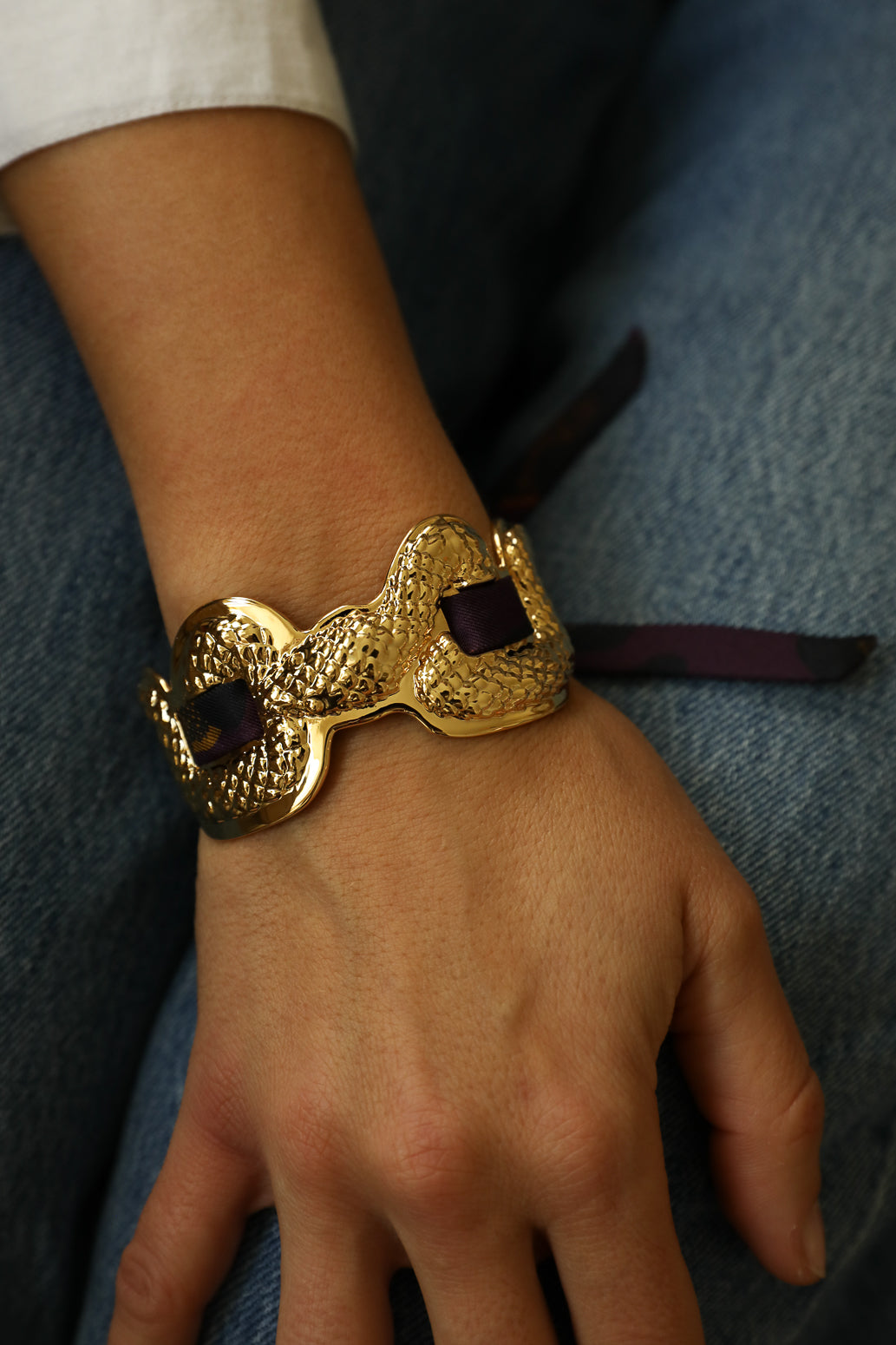 Serpentarius Cuff and Astral Map Ribbon, Neutral