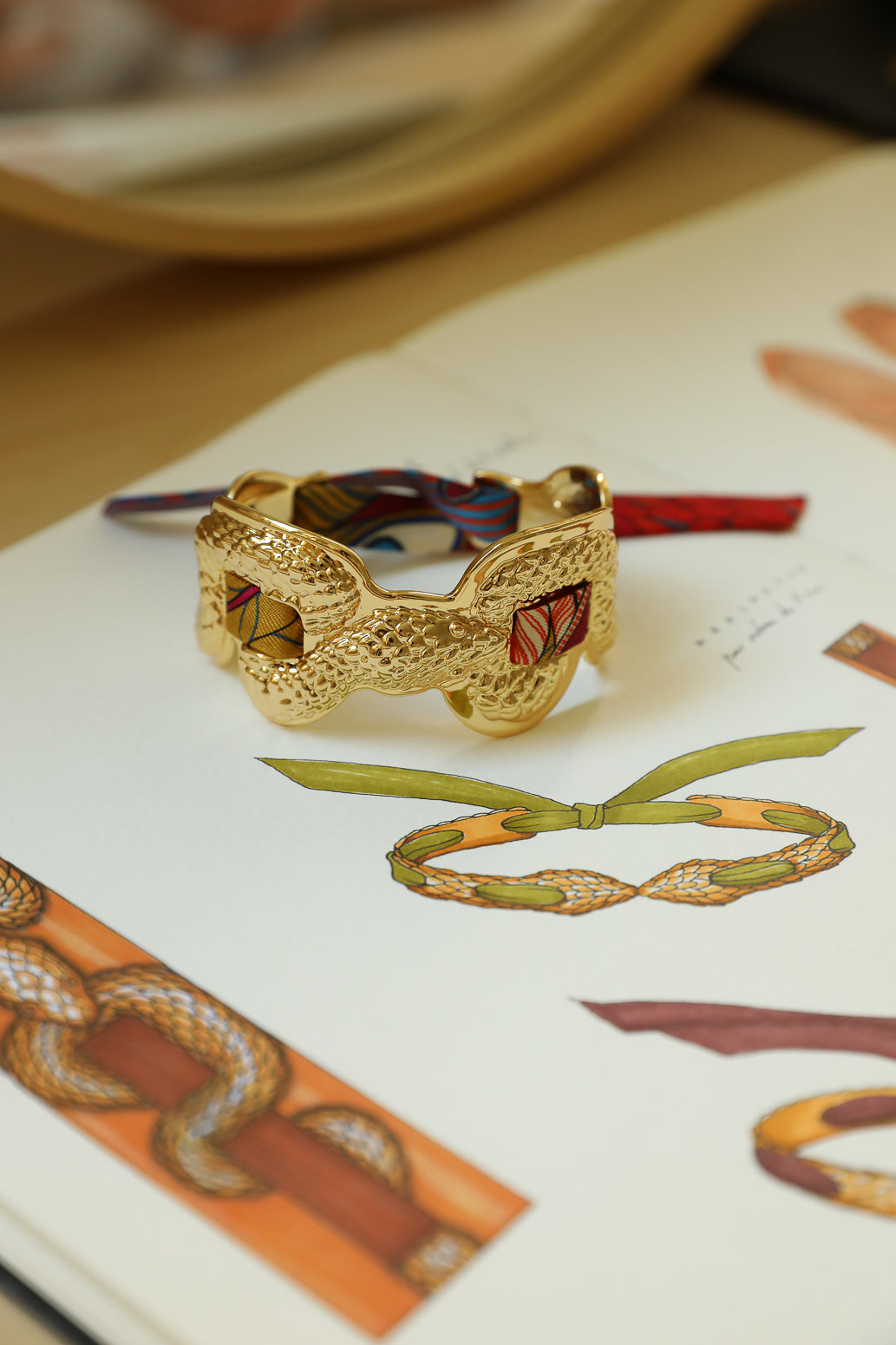 Manchette Serpentaire et ruban Carrousel, coloré