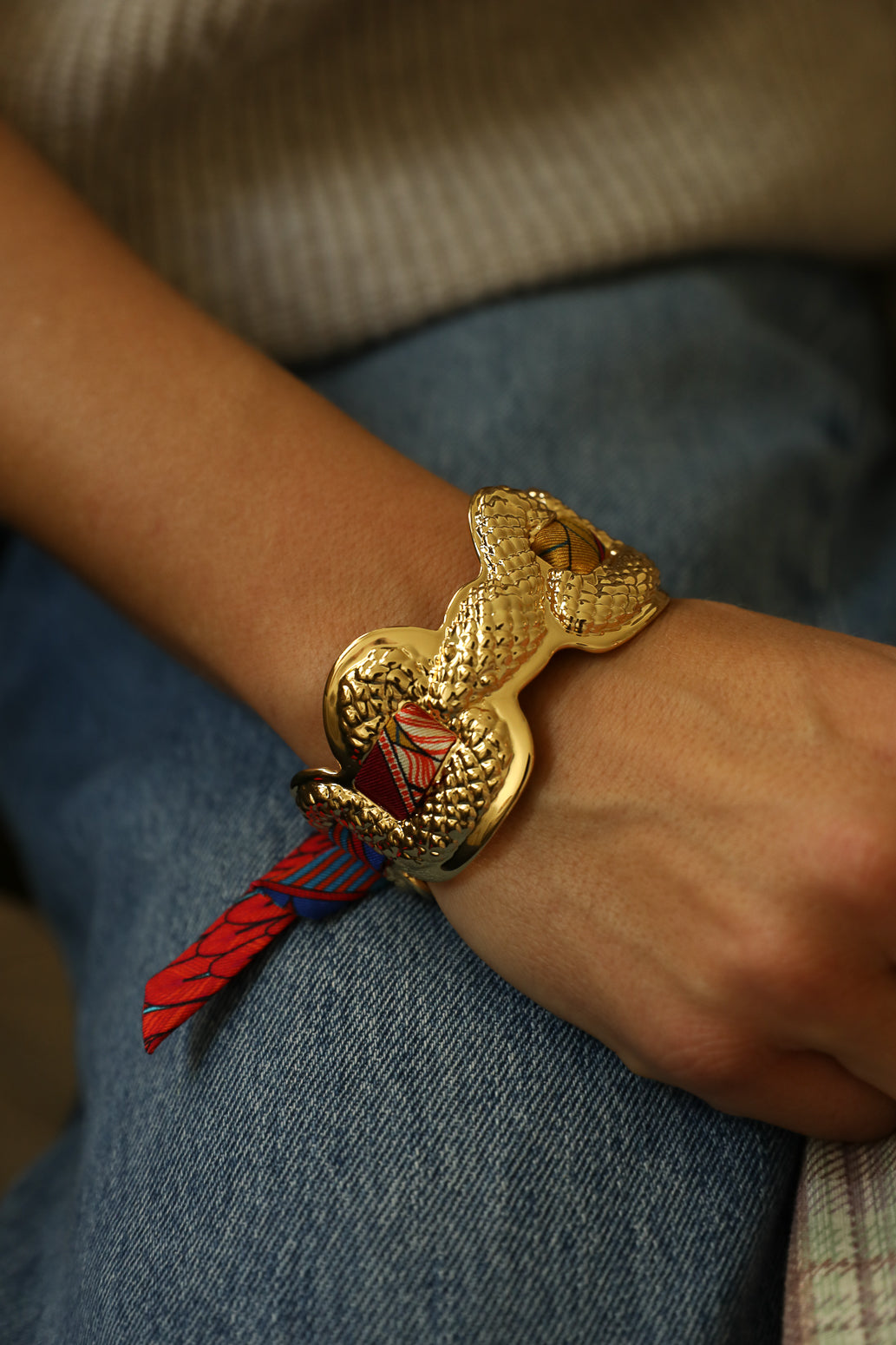 Manchette Serpentaire et ruban Carrousel, coloré