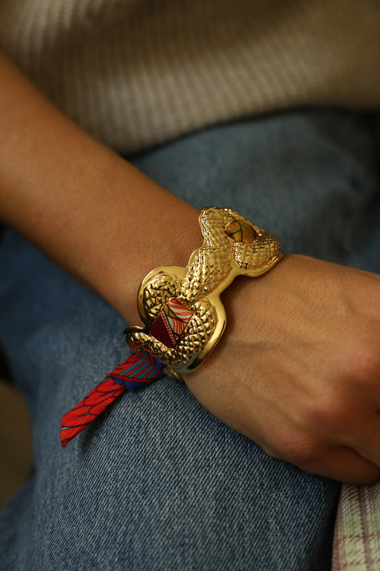 Manchette Serpentaire et ruban Carrousel, coloré