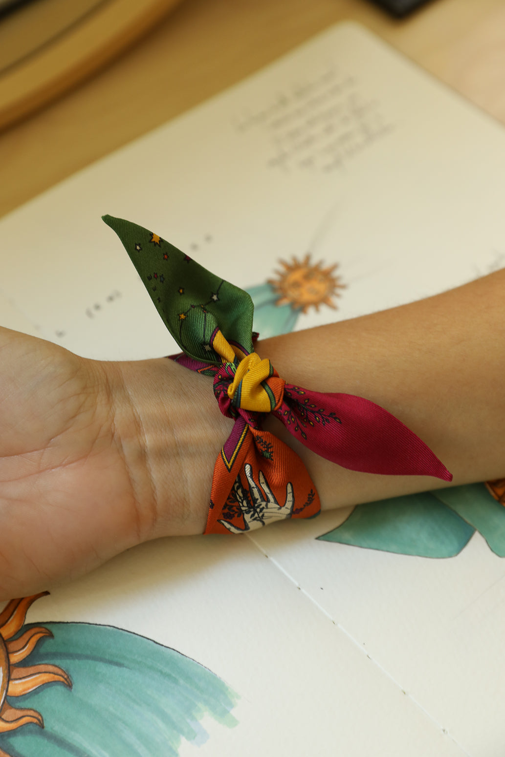 Star Ornament Set + 4cm Ribbon Brown Earth