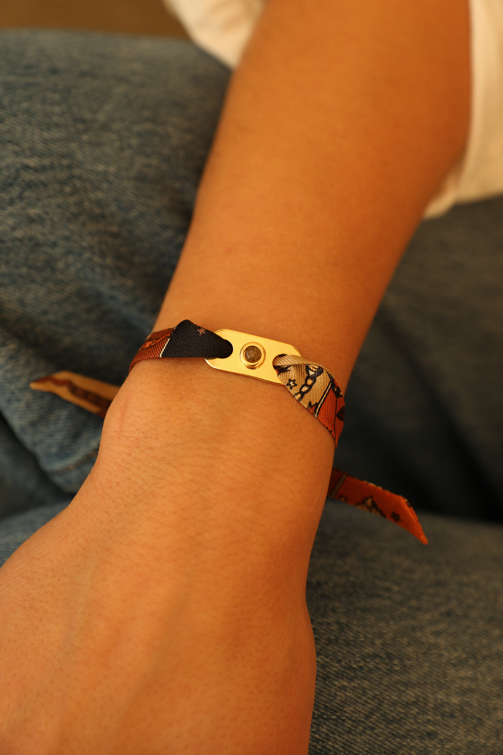 Star Ornament Set + 4cm Ribbon Brown Earth