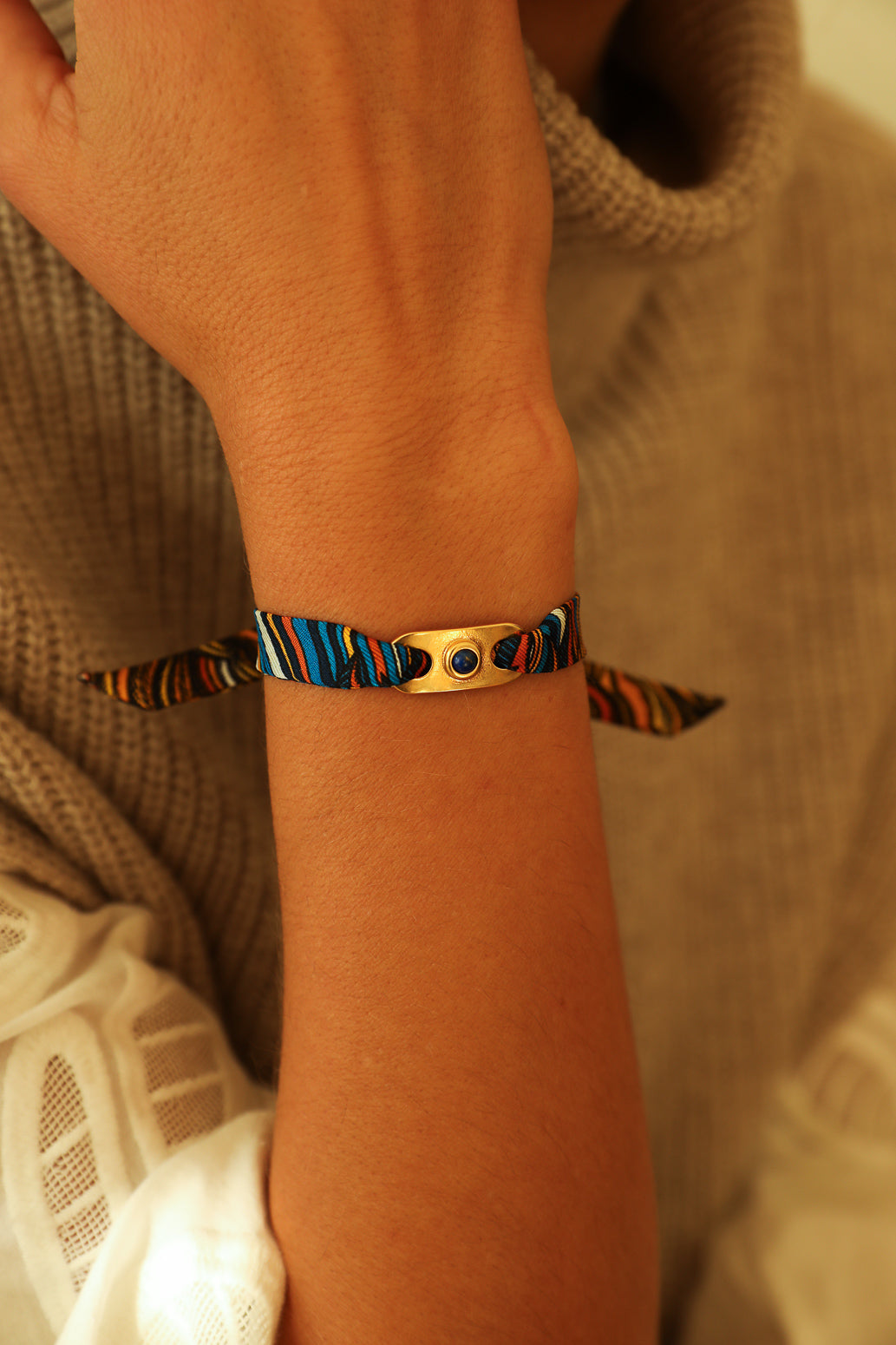 Star Ornament Set + 4cm Ribbon Brown Earth