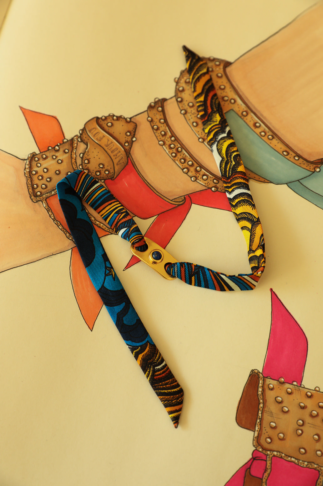 Star Ornament Set + 4cm Ribbon Brown Earth